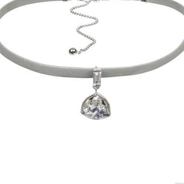 Колье Fiore Luna, Crystal / Grey Leather